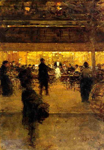 Cafe at Night by Luigi Loir